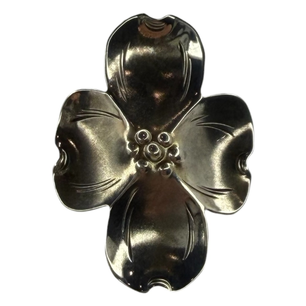 Stuart Nye Ring Sterling Silver 925 Size 5.5 Dogwood Flower Hand Wrought Vintage